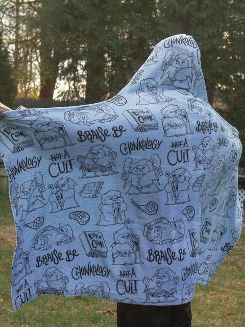 Totally Not A Cult Hooded Blanket